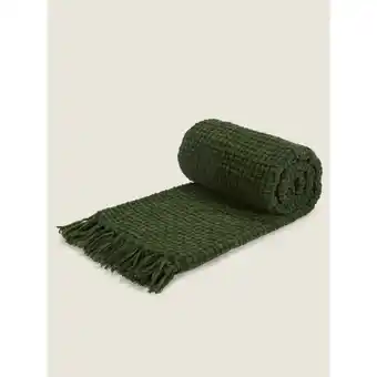 Asda George Home Green Chenille Throw offer