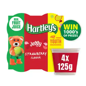 Asda Hartley's Strawberry Flavour Jelly 4 x 125g (500g) offer