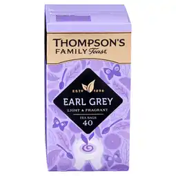 Iceland Thompson's Earl Grey - 40 Tea Bags (80g) offer