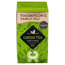 Iceland Thompson's Green Tea - 40 Tea Bags (80g) offer