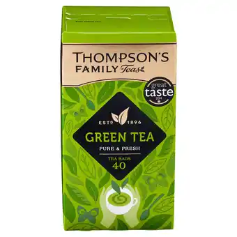 Iceland Thompson's Green Tea - 40 Tea Bags (80g) offer