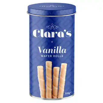 Iceland Clara's Vanilla Wafer Rolls 300g offer