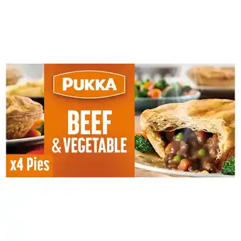 Morrisons Pukka 4 Beef & Vegetable Pies offer