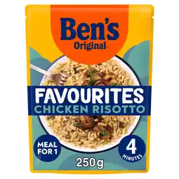 Sainsbury's Ben's Original Favourites Risotto Chicken & Mushroom Microwave Rice Meal 250g offer