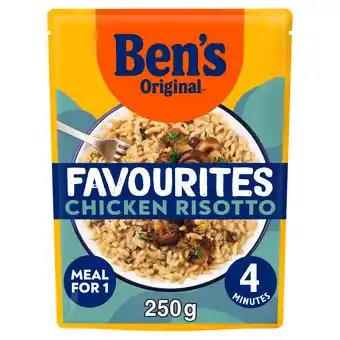 Sainsbury's Ben's Original Favourites Risotto Chicken & Mushroom Microwave Rice Meal 250g offer