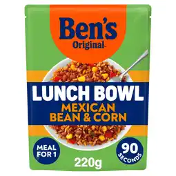 Sainsbury's Ben's Original Lunch Bowl Mexican Style Beans, Corns & Wholegrain Rice 220g offer