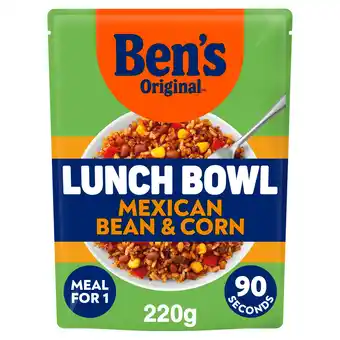 Sainsbury's Ben's Original Lunch Bowl Mexican Style Beans, Corns & Wholegrain Rice 220g offer