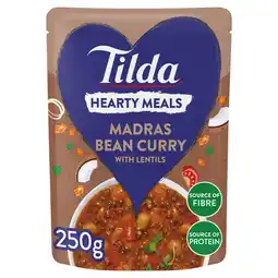 Sainsbury's Tilda Hearty Meals Madras Bean Curry with Lentils 250g offer