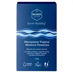 Sainsbury's Balance Activ Hervitality Menopause Vaginal Moisture Pessaries 10 x 2g offer