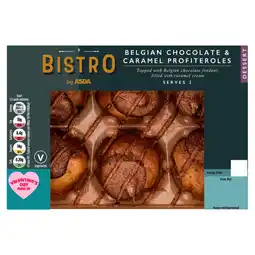 Asda Bistro by ASDA Belgian Chocolate & Caramel Profiteroles offer