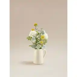 Asda George Home Artificial Hydrangea & Craspedia In Ceramic Jug Vase offer