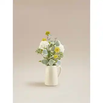 Asda George Home Artificial Hydrangea & Craspedia In Ceramic Jug Vase offer