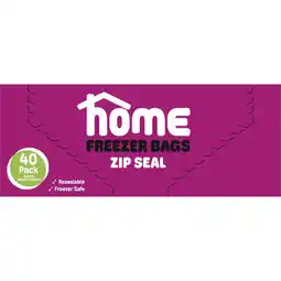 Iceland HOME 40PK Resealable Food Freezer Bags with Slider offer