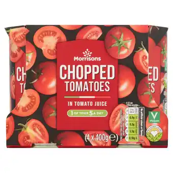 Morrisons Morrisons Chopped Tomatoes (4x400g) offer