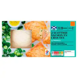 Sainsbury's Sainsbury's Ready to Cook Scottish Salmon En Croutes x2 380g offer