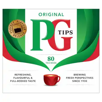 Morrisons PG Tips Original 80 Tea Bags offer