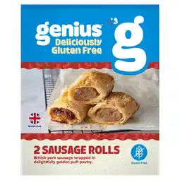 Morrisons Genius Deliciously Gluten Free Sausage Rolls 2 x 100g offer