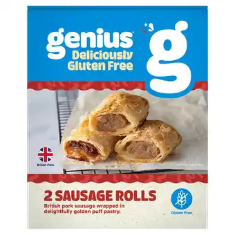 Morrisons Genius Deliciously Gluten Free Sausage Rolls 2 x 100g offer