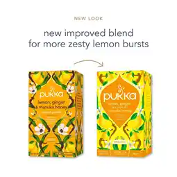 Morrisons Pukka Lemon Ginger & Manuka Honey Organic Fair Herbal Tea Bags 20 Sachets offer