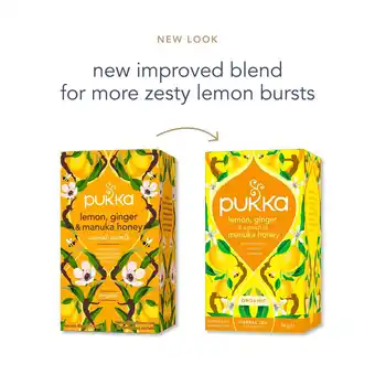 Morrisons Pukka Lemon Ginger & Manuka Honey Organic Fair Herbal Tea Bags 20 Sachets offer