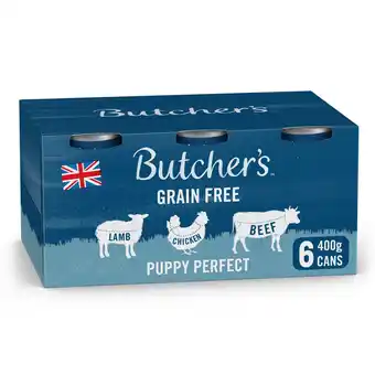 Morrisons Butcher's Grain Free Puppy Perfect Dog Food Tins Variety Pack offer