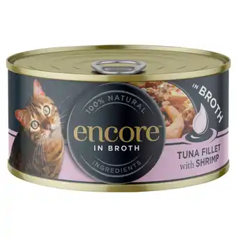 Morrisons Encore Cat Tin, Tuna with Shrimp in Broth offer