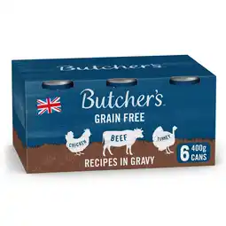 Morrisons Butcher's Grain Free Variety Pack Dog Food Tins In Gravy offer