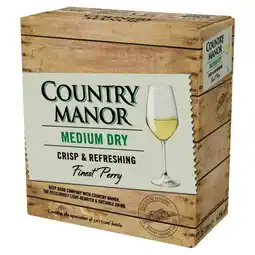 Morrisons Country Manor Medium Dry Perry Box offer