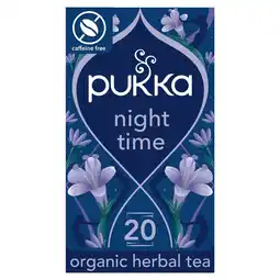 Morrisons Pukka Night Time Organic Fair Herbal Tea with Valerian 20 Sachets offer