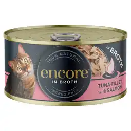 Morrisons Encore Cat Tin Tuna Fillet With Salmon In Broth offer