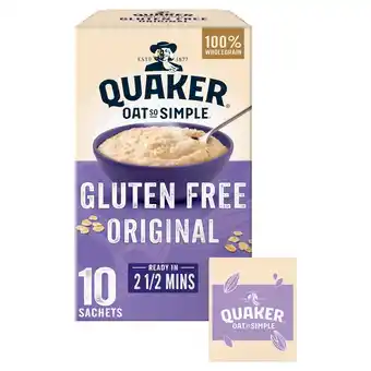 Morrisons Quaker Oat So Simple Gluten Free Porridge Sachets offer