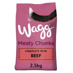 Morrisons Wagg Moist Meaty Chunks Beef Dry Adult Dog Food offer