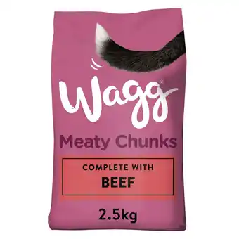 Morrisons Wagg Moist Meaty Chunks Beef Dry Adult Dog Food offer