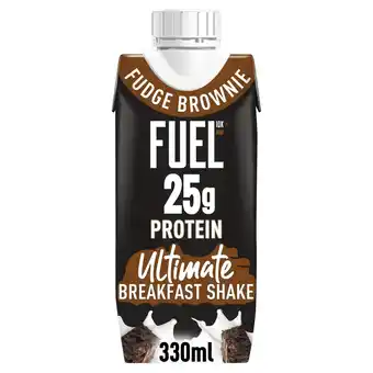 Morrisons FUEL10K Fudge Brownie 25g High Protein Breakfast Shake Drink 330ml offer