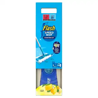 Morrisons Flash Citrus Fresh Speed Mop Starter Kit With 6 Refills offer