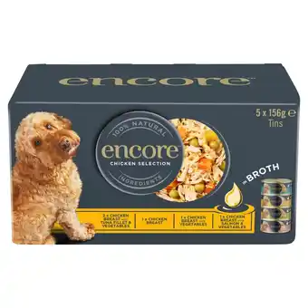 Morrisons Encore Dog Tins, Chicken Selection in Broth offer