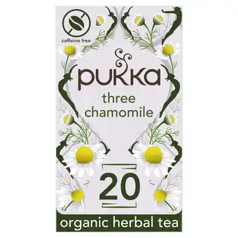 Morrisons Pukka Three Chamomile Organic Herbal Tea Bags offer