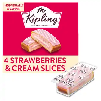 Iceland Mr Kipling 4 Strawberries & Cream Slices offer