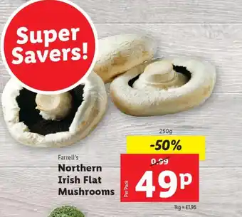 Lidl Farrell's Northern Irish Flat Mushrooms offer