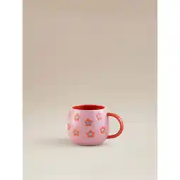 Asda George Home Pink Floral Wax Resist Mug offer