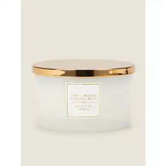 Asda George Home Classic White Woods and Tonka Bean Triple Wick Candle offer