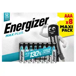 Asda Energizer Max Plus AAA Batteries, Alkaline, 8 Pack offer