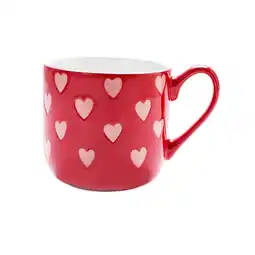 Asda George Home Red Hearts Single Mug offer