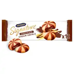 Iceland McVitie's Signature Chocolate Cream Swirls 12 Biscuits, 142g offer