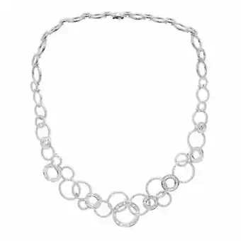 Costco 13.63ctw Round Brilliant & Baguette Cut Diamond Necklace, 18ct White Gold offer