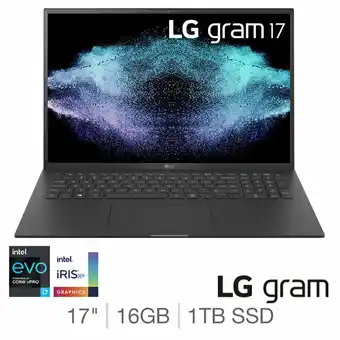 Costco LG Gram, Intel Core i7, 16GB RAM, 1TB SSD, 17 Inch Ultra-Lightweight Laptop, 17Z90P-K.AA88A1 offer