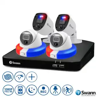 Costco Swann 8 Channel 1TB DVR Recorder with 2 x PRO-1080P Enforcer Bullet Cameras & 2 x PRO-1080P Enforcer Dome Cameras, SWDVK-8468 offer