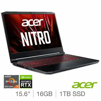 Costco Acer Nitro 5, AMD Ryzen 7, 16GB RAM, 1TB SSD, NVIDIA GeForce RTX 3060, 15.6 Inch, Gaming Laptop, NH.QBCEK.008 offer