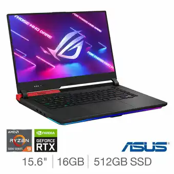 Costco ASUS Strix G15, AMD Ryzen 9, 16GB RAM, 512GB SSD, NVIDIA GeForce RTX 3060, 15.6 Inch Gaming Laptop, G513QM-HF120T offer