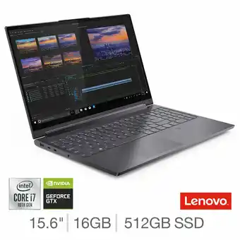 Costco Lenovo Yoga 9i, Intel Core i7, 16GB RAM, 512GB SSD, NVIDIA GeForce GTX 1650 Ti, 15.6 Inch Convertible Laptop, 82DE000BUK in S offer